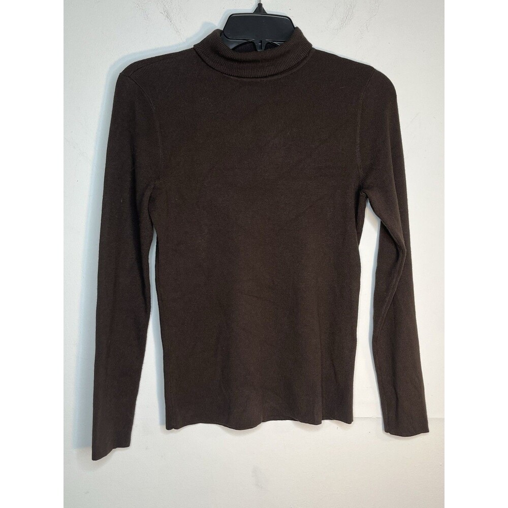 Chicos Coffee Brown Turtleneck  0 Womens 4 Small